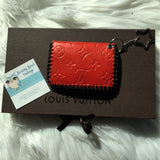 Red Vernis Vintage Card Holder/Key Chain