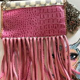 The Wren - Damier and Pink Vintage Wristlet/Crossbody/Clutch