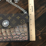 The Wren - Blush Vintage Wristlet/Crossbody/Clutch Bag
