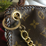 The Peacock - Vintage Monogram Hobo Crossbody - Gold Hardware