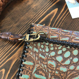 The Hawk - Brown Vintage Clutch/Wristlet/Crossbody Bag