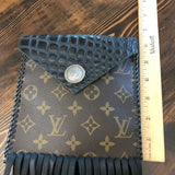 The Hawk - Black Vintage Clutch/Wristlet/Crossbody Bag