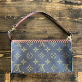 The Junco - Vintage Monogram in Whiskey Wristlet