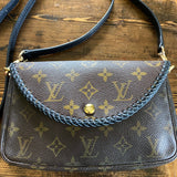 The Junco - Vintage Monogram in Black Crossbody Bag