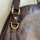 Gucci Guccissima Shoulder Bag in Brown