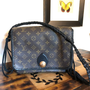 The Quail Crossbody in Black Monogram