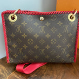 The Swan Crossbody - Vintage Monogram in Red