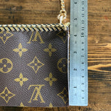 The Junco - Vintage Monogram in Gold Wristlet