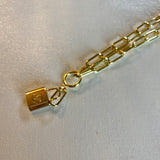 Lock Charm on Gold-Filled Mixed Chain with Toggle Clasp