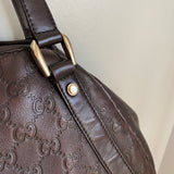 Gucci Guccissima Shoulder Bag in Brown