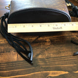 The Finch - Vintage Monogram Black Crossbody with Two Straps!