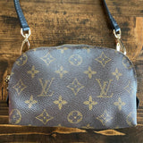 The Junco Crossbody Bag - Vintage Monogram in Black