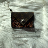 Brown/Black Vintage Card Holder/Key Chain