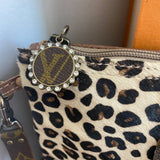 The Mockingbird - Leopard Print Hair on Hide Wristlet Bag