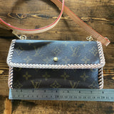 The Junco Wallet Crossbody - Vintage Monogram in Vachetta