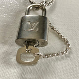 Key to My Heart Silver Padlock Necklace with Sterling Silver Chain