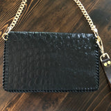 The Wren - Black Vintage Wristlet/Crossbody/Clutch Bag