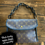 The Swan Messenger - Vintage Monogram in Black Crossbody