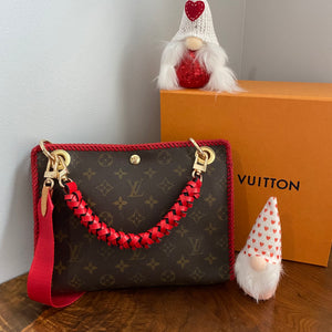 The Swan Crossbody - Vintage Monogram in Red