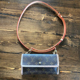 The Junco Wallet Crossbody - Vintage Monogram in Vachetta