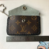 Leopard Print Vintage Card Holder/Key Chain (Monogram Front)