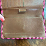 The Junco Wallet Crossbody - Vintage Monogram in Hot Pink