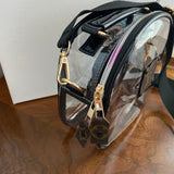 Take Me Out to the Ball Game - Black / Clear Crossbody Stadium Bag