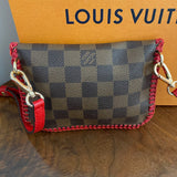 The Mini Falcon - Vintage Damier/Monogram Mix Crossbody in Red