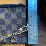 The Junco Wristlet - Vintage Damier Ebene in Black