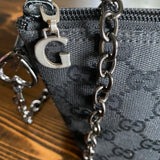 The Junco - Vintage GG Canvas in Black Crossbody