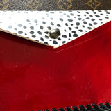 The Wren - Red Vernis/Cheetah Vintage Wristlet/Fanny Pack/Clutch