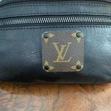 Black Leather Sling Bag/Fanny Pack/Bumbag - Monogram LV