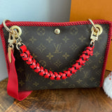 The Swan Crossbody - Vintage Monogram in Red