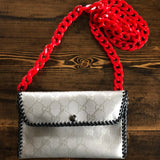 The Wren - Silver GG Vintage Wristlet/Crossbody/Clutch Bag