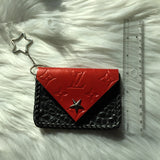 Red Vernis Vintage Card Holder/Key Chain