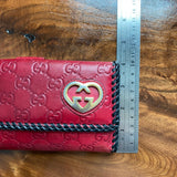 The Junco Wallet - Vintage GG in Heart Red