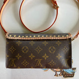 The Junco - Vintage Monogram in Vachetta Crossbody Bag