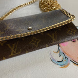 The Junco Wallet Crossbody - Vintage Monogram in Gold